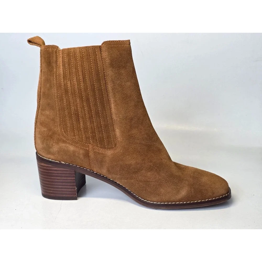 Nordstrom Nohazina-Lea Women's Boots Size 12 M Brown Suede‎ Leather Ankle Shoes